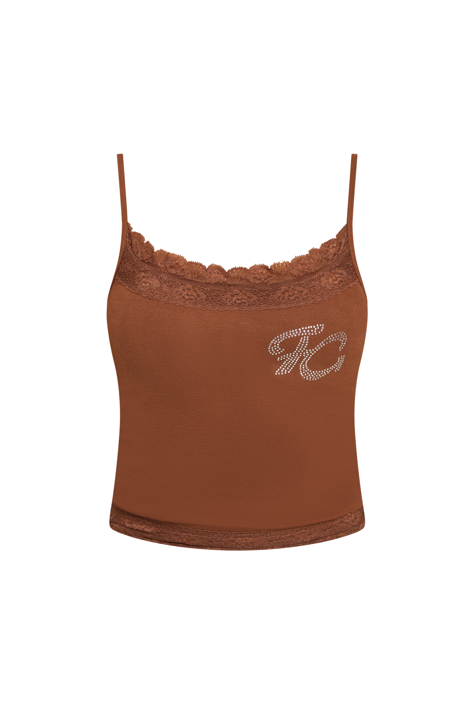 So 2000s Lace Cami Brown