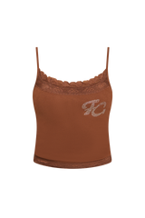So 2000s Lace Cami Brown