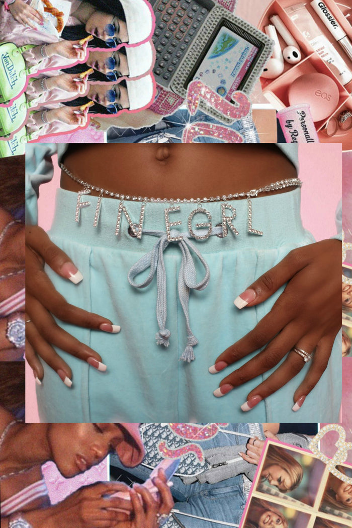 "FINE GRL" Waist Chain